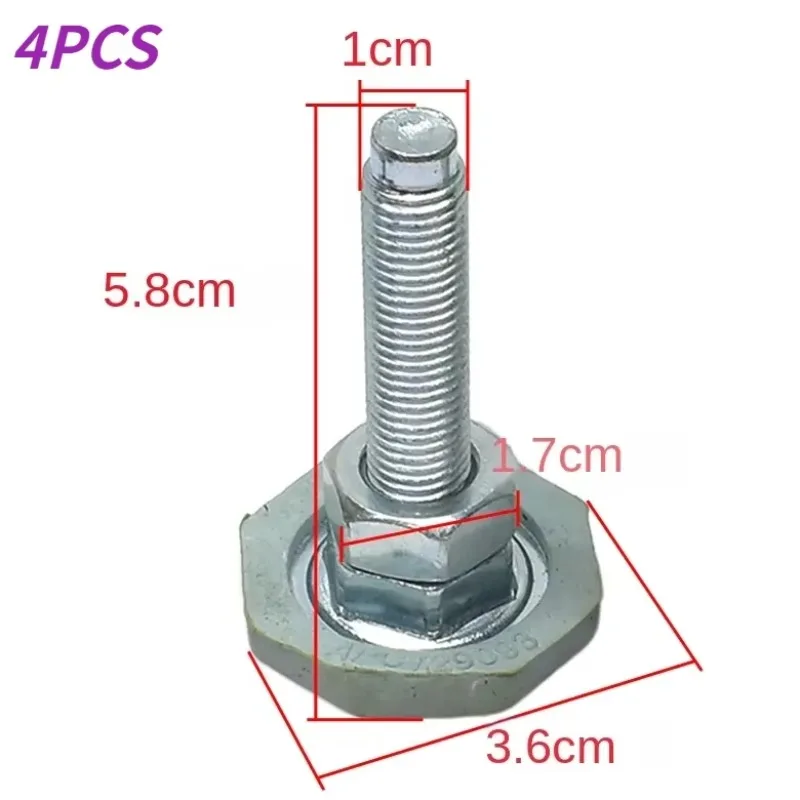4PCS For drum washing machine fixed feet base screw / rubber balance shock absorption non-slip pad feet