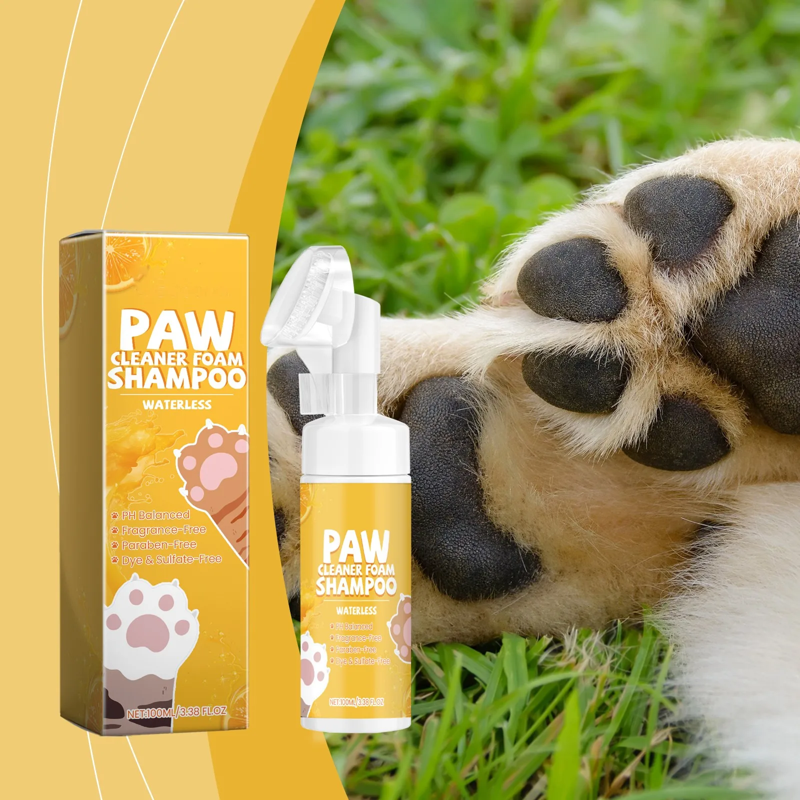 100ml Yegbong Pet Cat Dog Paw Foam Cleaner Cleaning Care Moisturizing Nourishing Cat And Dog Paw Cleaner Home Pet Supplies