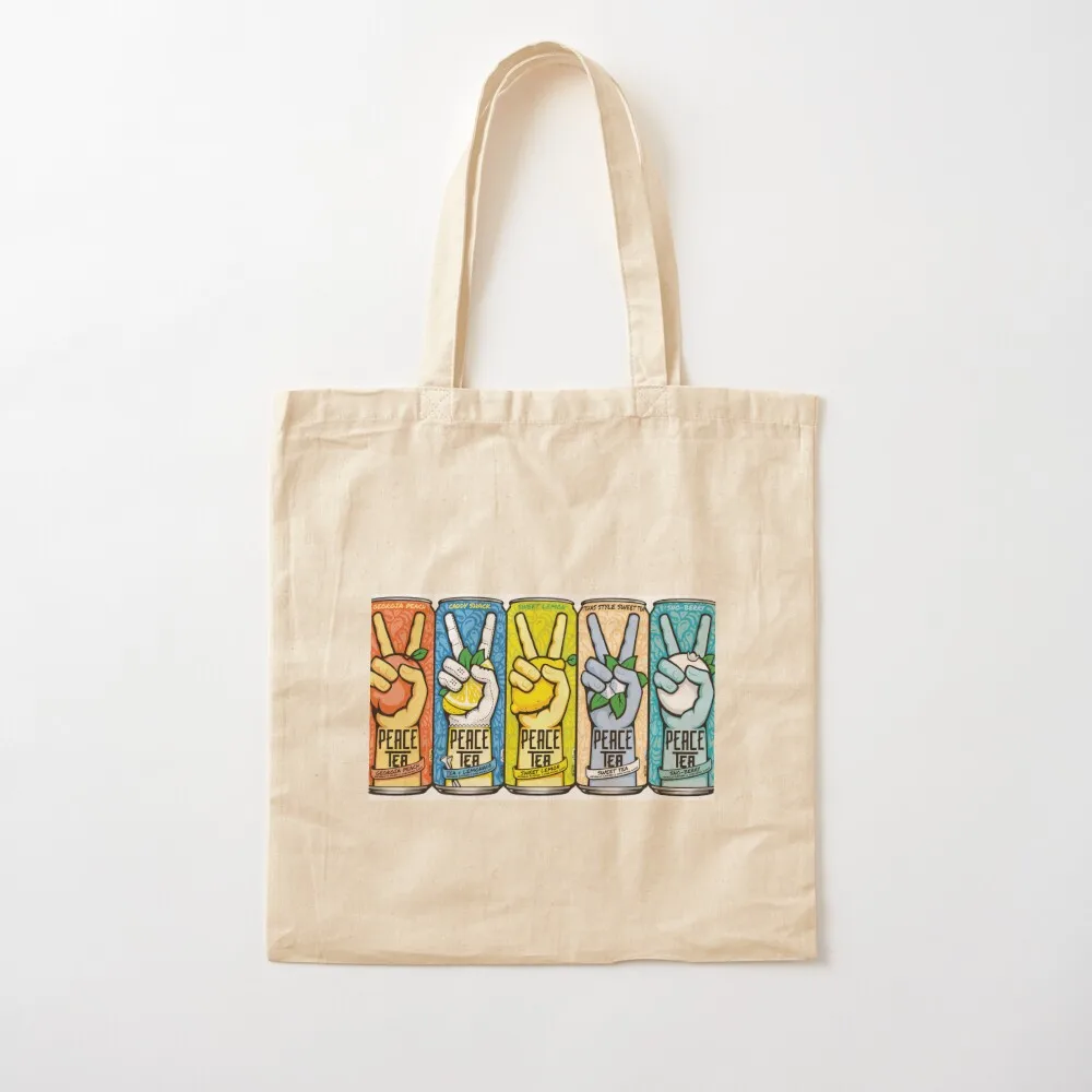 peace tea Tote Bag tote bag canvas foldable reusable bag shopper women canvas Lady bags