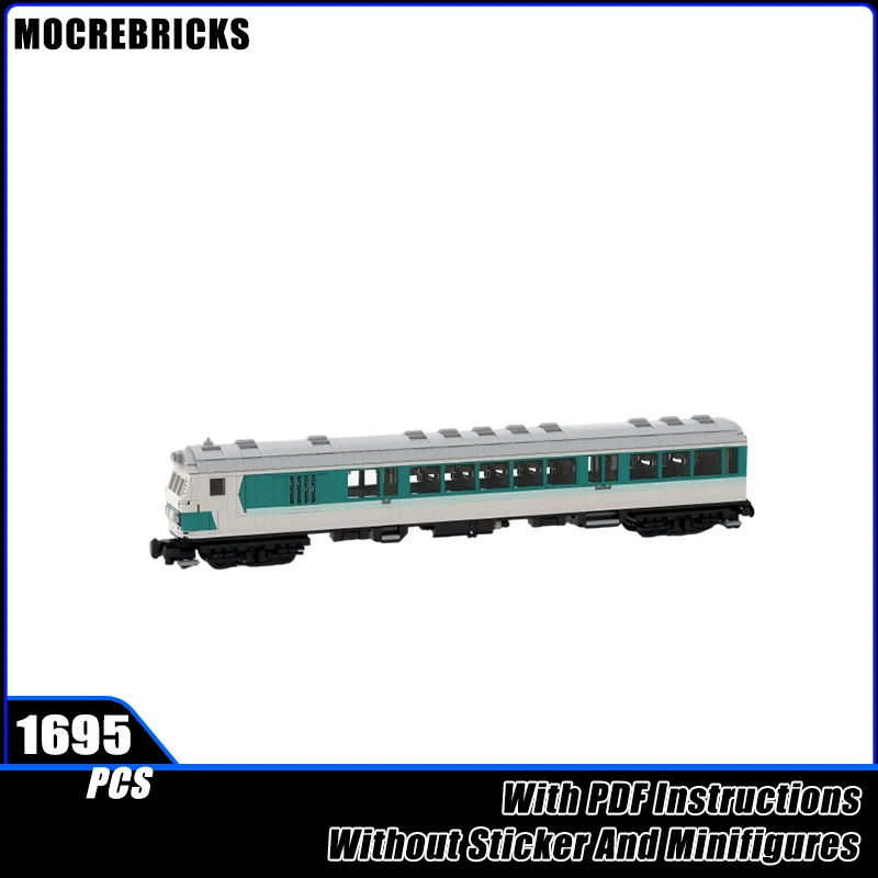 

MOC немецкие федеральные железные дороги DB Regio Control пассажирские кареты поезд строительные блоки модель кирпичи игрушки для мальчиков рождественский подарок