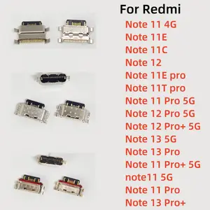 Bilashmart 10 Xiaomi Redmi Note 13 12 11 11E 11T Pro Plus 4G 5G USB Type C Charging Port Charger Connector Plug Socket Dock