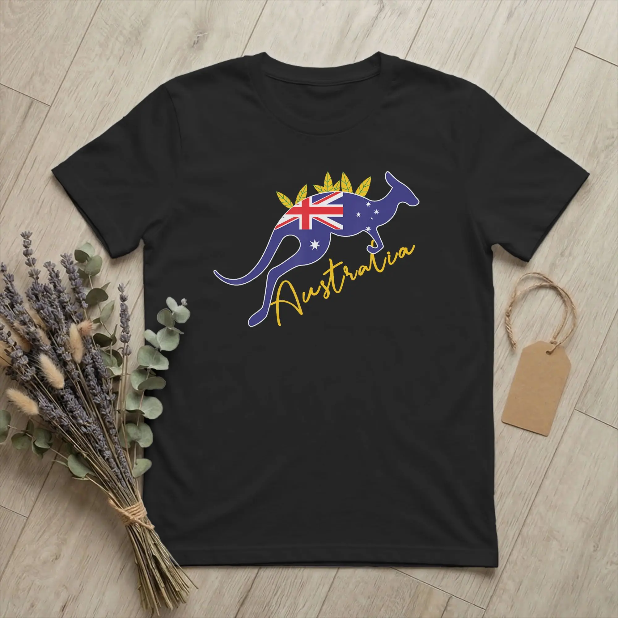 Australia Kangaroo Southern Cross T-Shirt Men Aussie Flag Funny 100% Cotton Tees Crewneck Short Sleeve T Shirt 6XL merchandise