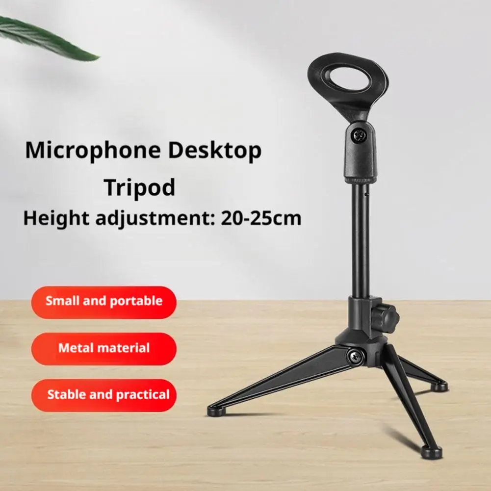 Mini Mikrofon Biurkowy Statyw Stojak Mikrofonowy Klips Uchwyt — zdjęcie produktu 4