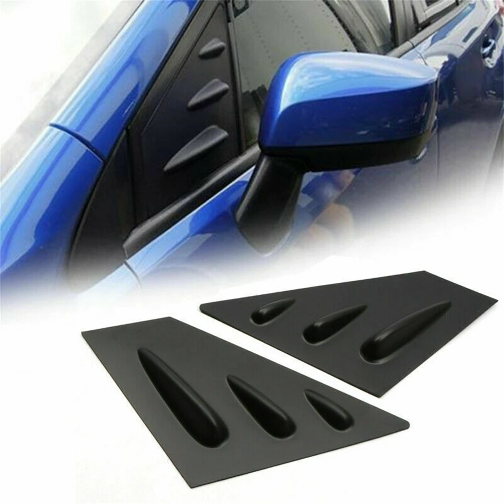 

For 2015-2021 Subaru WRX STI 4-DR ABS Black Side Window Louvers Scoop Cover Vent