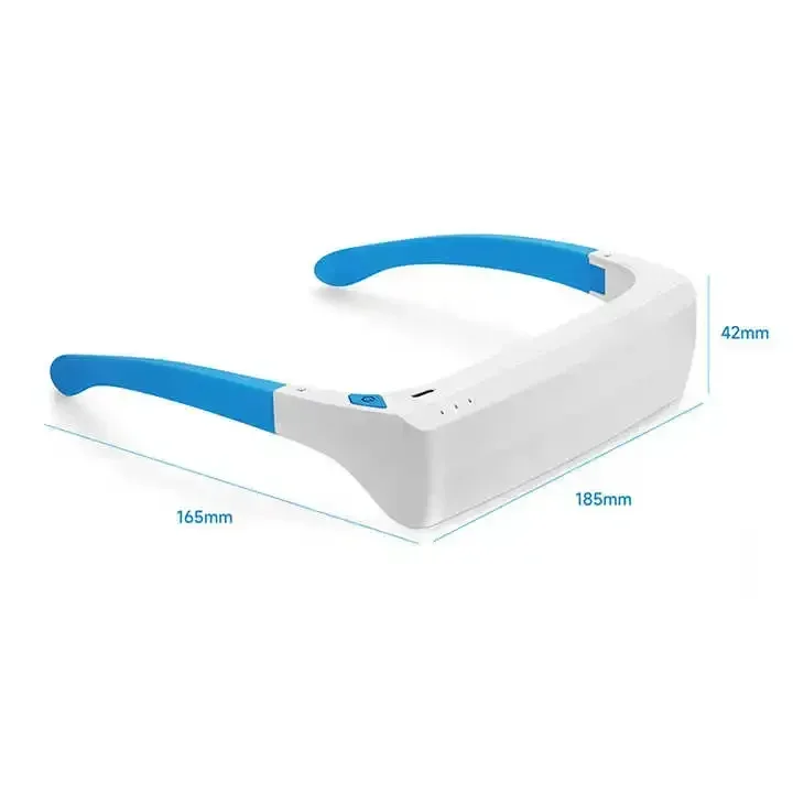 

blue light wearable built-in battery led light motion sickness medical therapy glasses SAD Phototherapy glasses