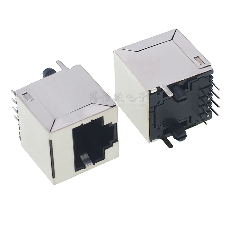 10pcs Rj45 Without Light 5224 Vertical Network Socket Rj45 Socket Network Socket 5224-8p8c Vertical Plug Without Light