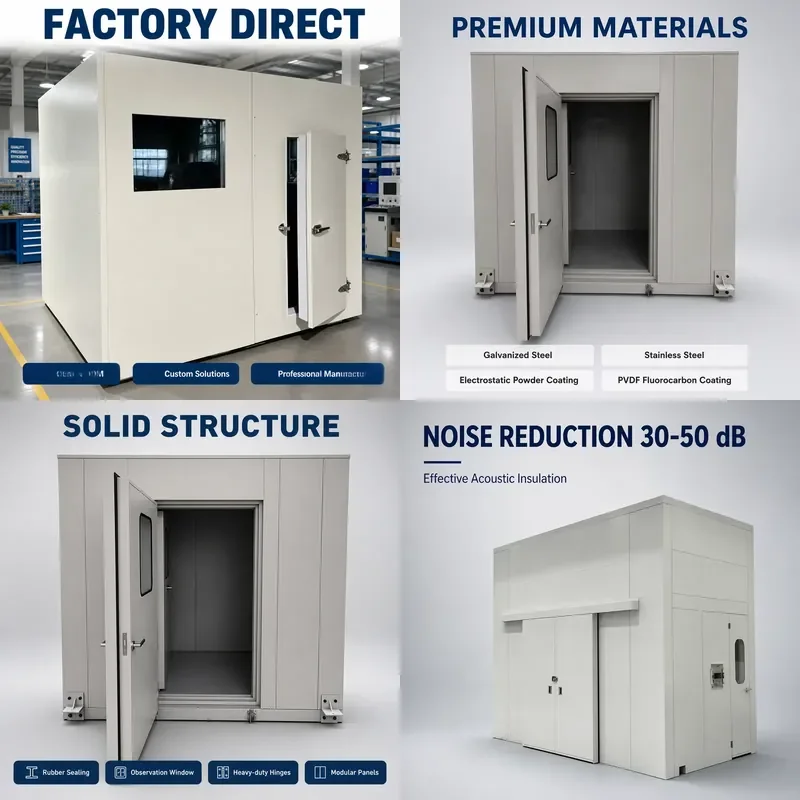 Sound Insulation Test Room with Windows Mobile Noise Enclosure Direct Manufacturer