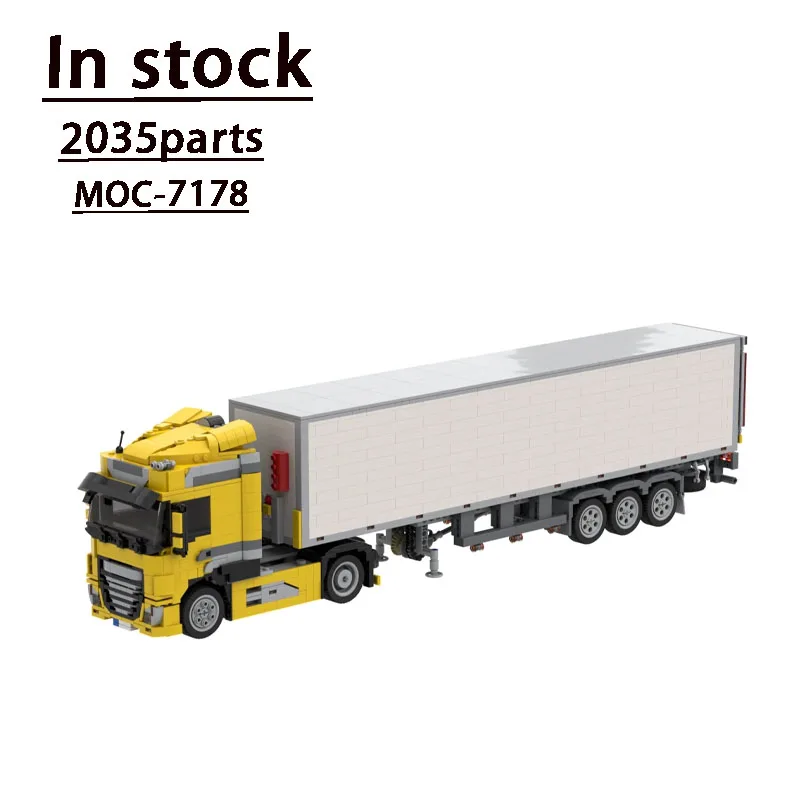 

MOC-7178+MOC-7517 Multiple Color Series Heavy Truck and Trailer Model Assembly Building Block Model Kids Birthday Toy Gift