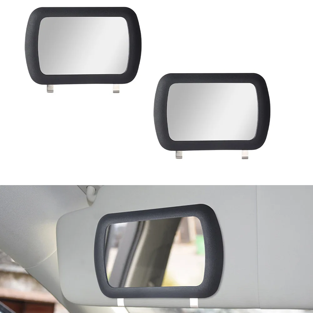 2PCS Sun Visor Attached Vanity Mirror for Cars with Precise Alignment and Minimal Interference with Driver View