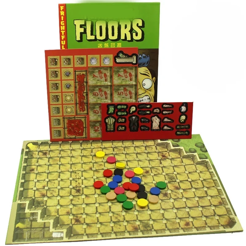 Fearsome Floors Board Game, 2-7 Players, Finstere Flure, Funny Game for Party, Family Entertainment, Table Game