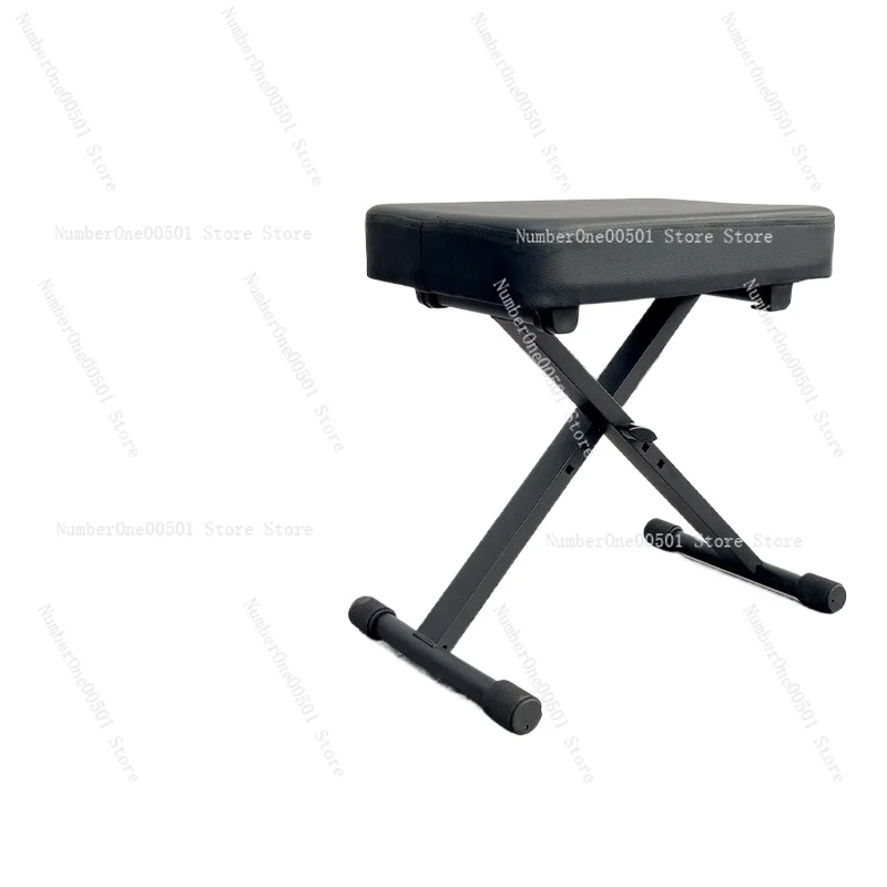Adjustable Piano Bench 3 Level Height Folding Stool X Frame for Keyboard Electronic Guzheng Portable