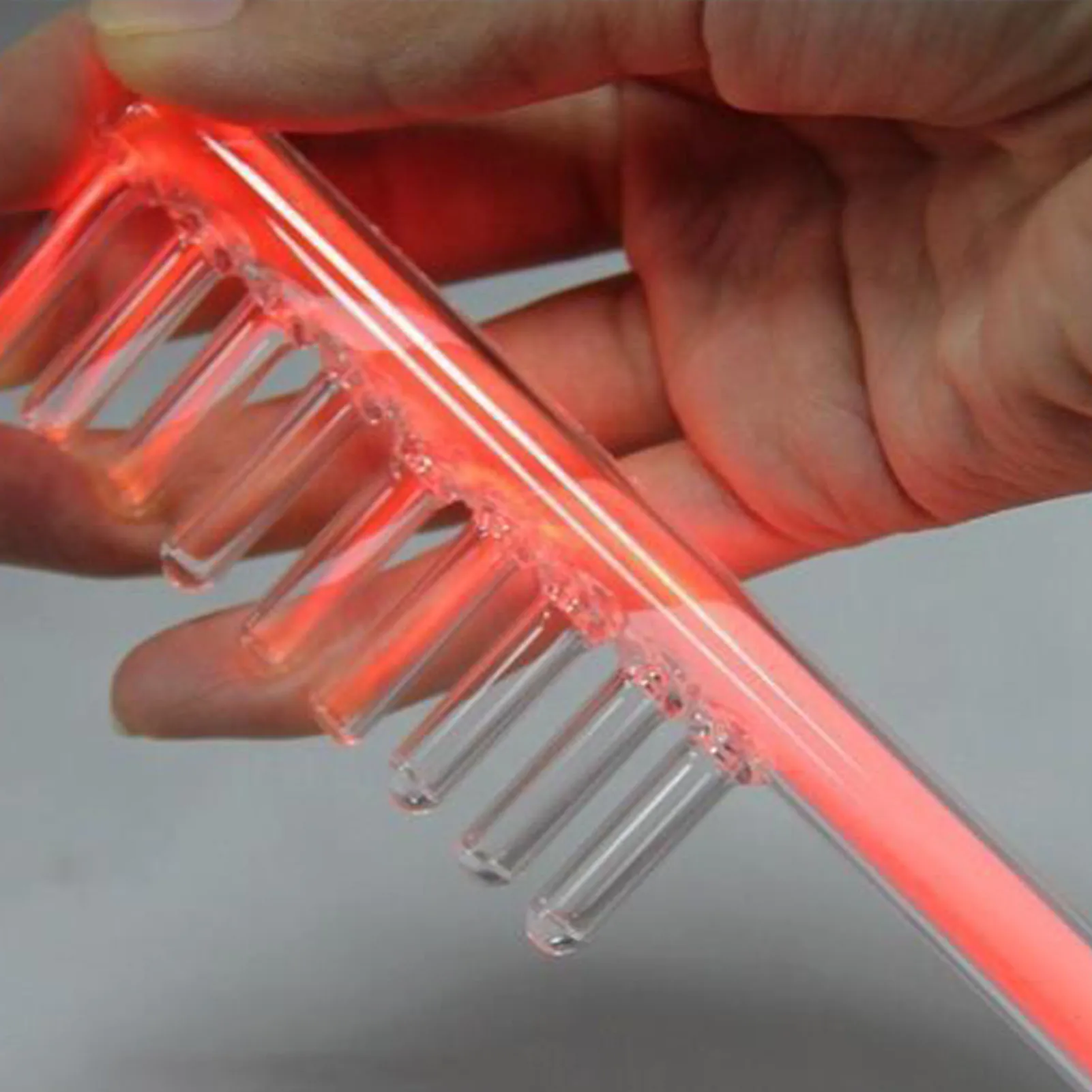 Skin Therapy Wand สูงความถี่หวีหลอดกําจัดไรสิว Facial Machine สําหรับ Facial Care แก้วพลาสติก