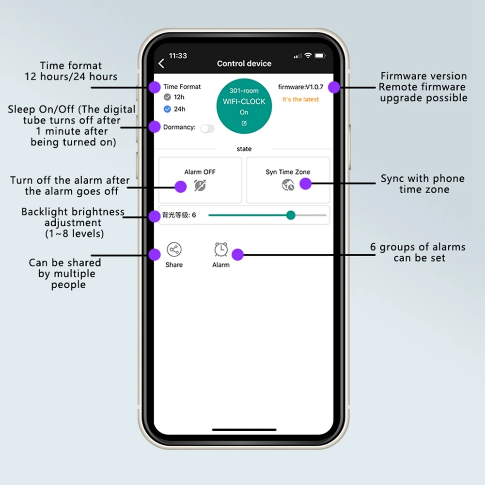 Wifi zaman hizmet saat modülü otomatik saat DIY dijital elektronik saat kablosuz ağ zaman hizmet beyaz