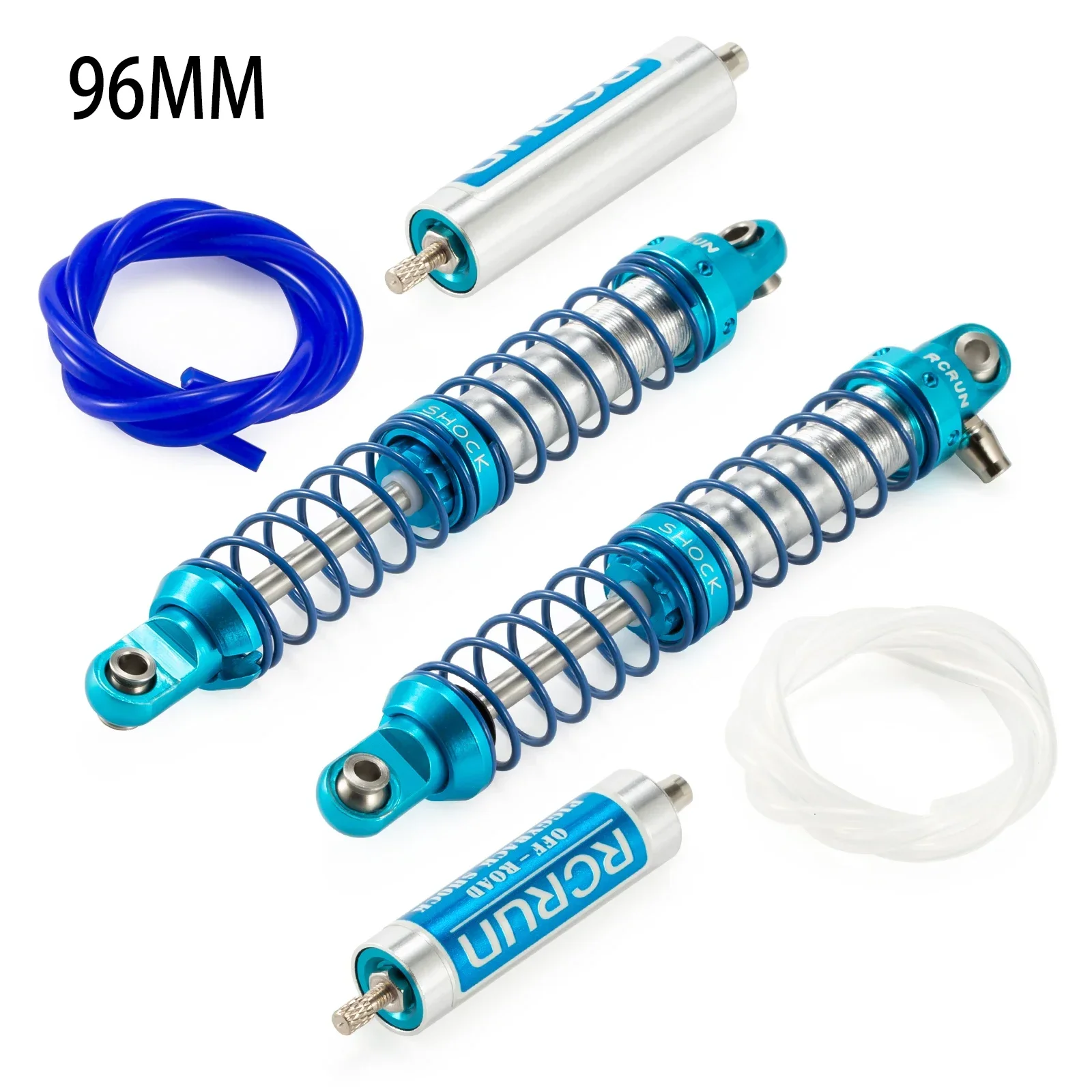 1/10 RC Oil Piggyback Shock Absorber with Remote Reservoir Adjustable 70-123mm for RC Crawler SCX10 Wraith CAPRA RR10 TRX4