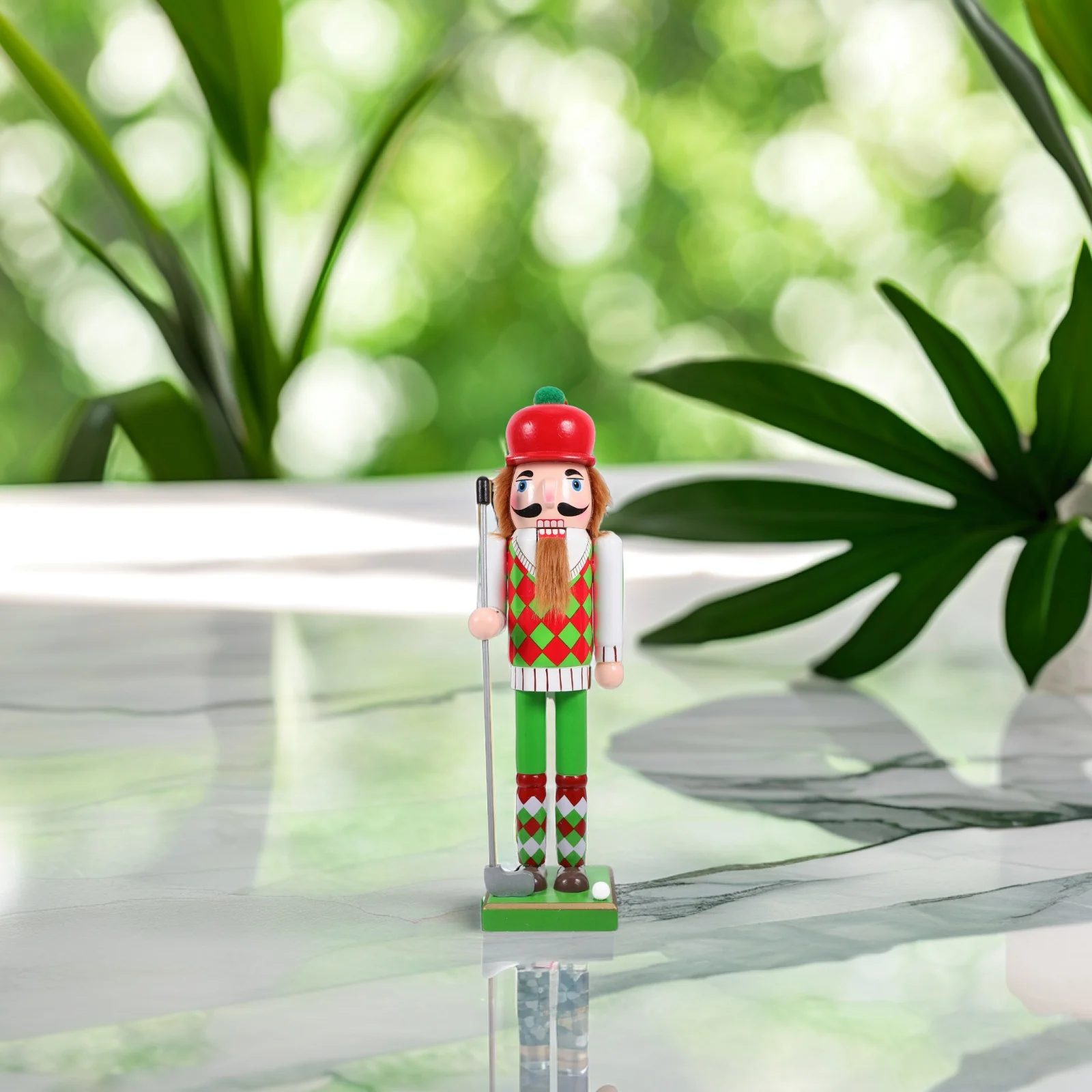 

Festive Wooden Nutcracker for Christmas Holiday Home Decor Mantelshelf Tabletop Decoration Traditional Xmas Atmosphere Enhancer