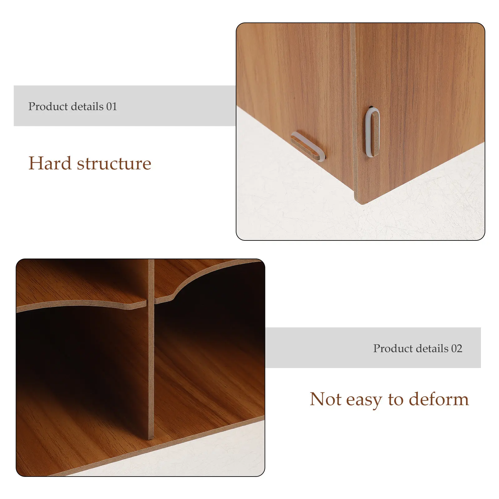 Nordic Wood Desktop Storage Box – Multi-Functional Office Organizer for Files, Documents & Supplies
