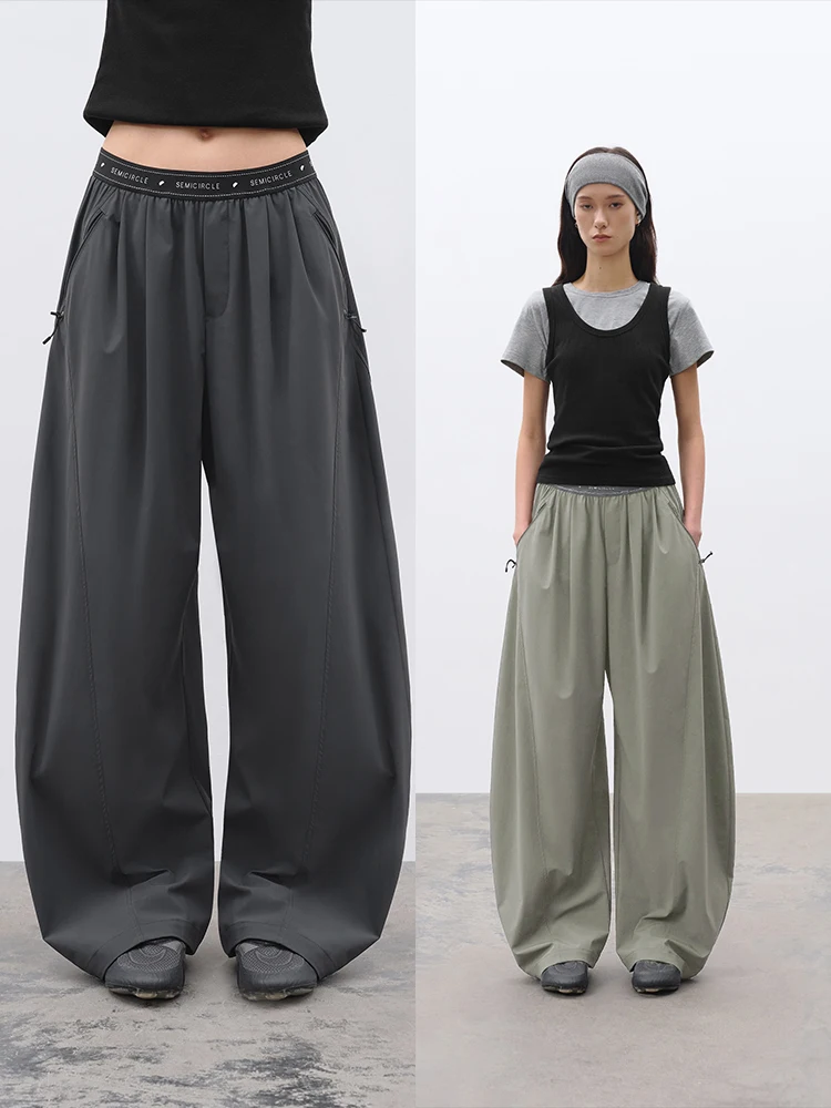 

Loose Original Women's Casual Pants Elastic Waist Summer Anti-UV Cool Knife Casual Pants Ladies Sporty Style