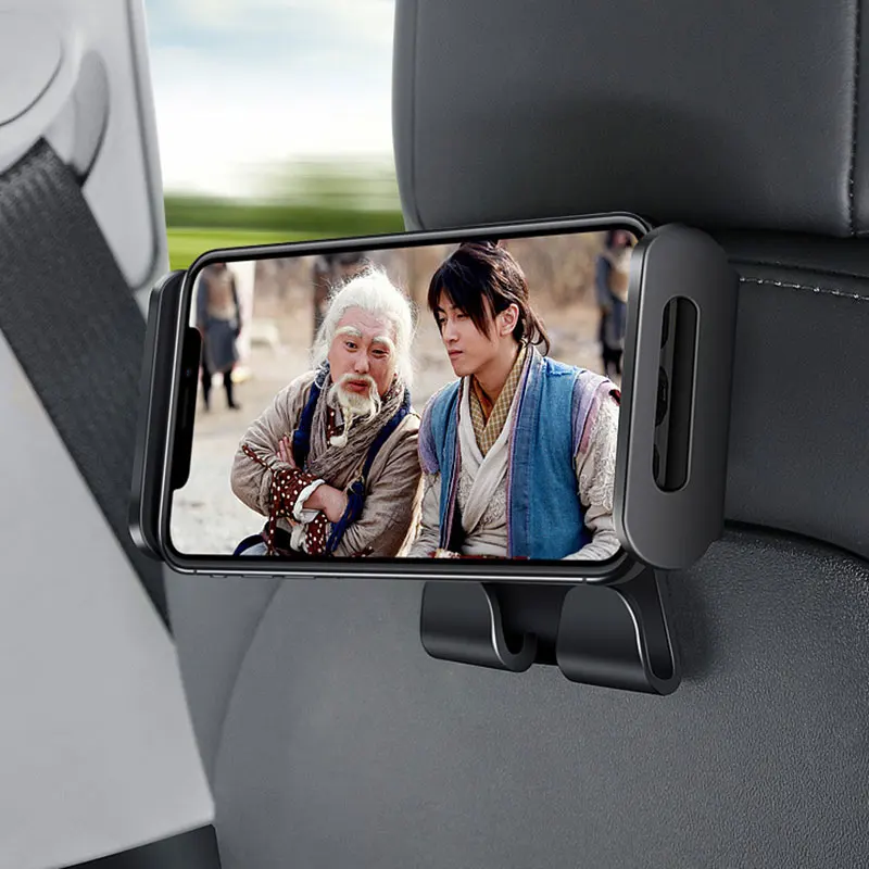 

For Tesla Model 3 Y Tablet PC iPad Mini Support Back Seat Phone Holder Hook 360 Degree Rotate Stand Auto Headrest Bracket