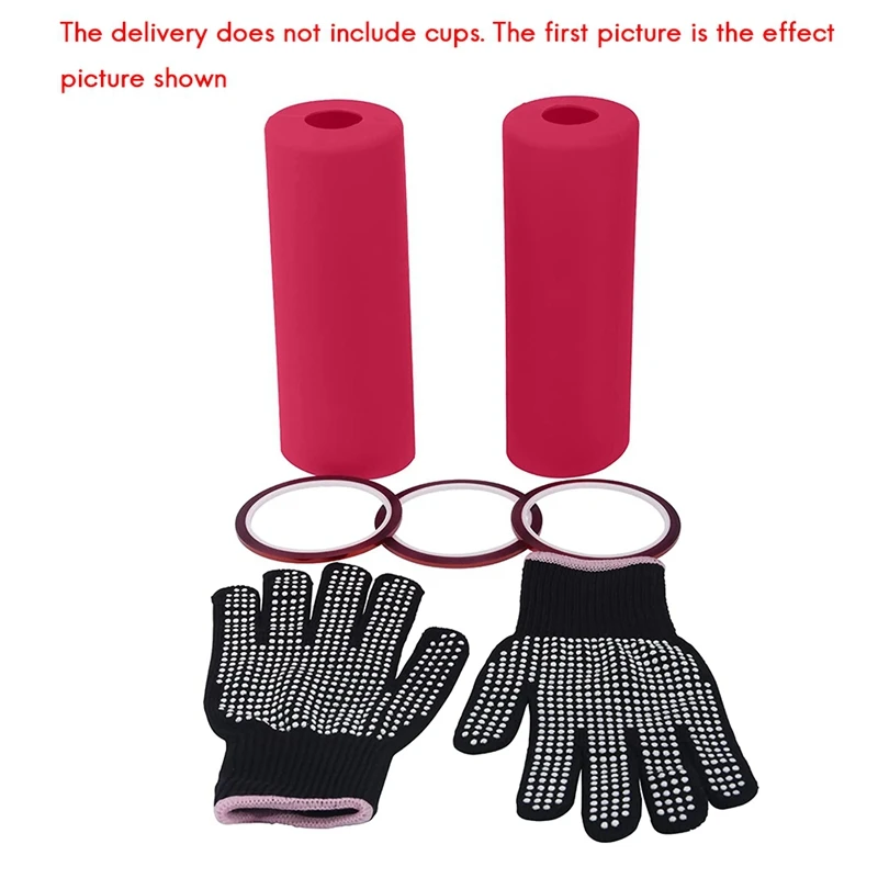 2Pcs Silicone Wrap Sleeve For Sublimation Tumbler,Reusable Seamless Tumbler Wrap With Tape Gloves For 20Oz Cup Full Wrap