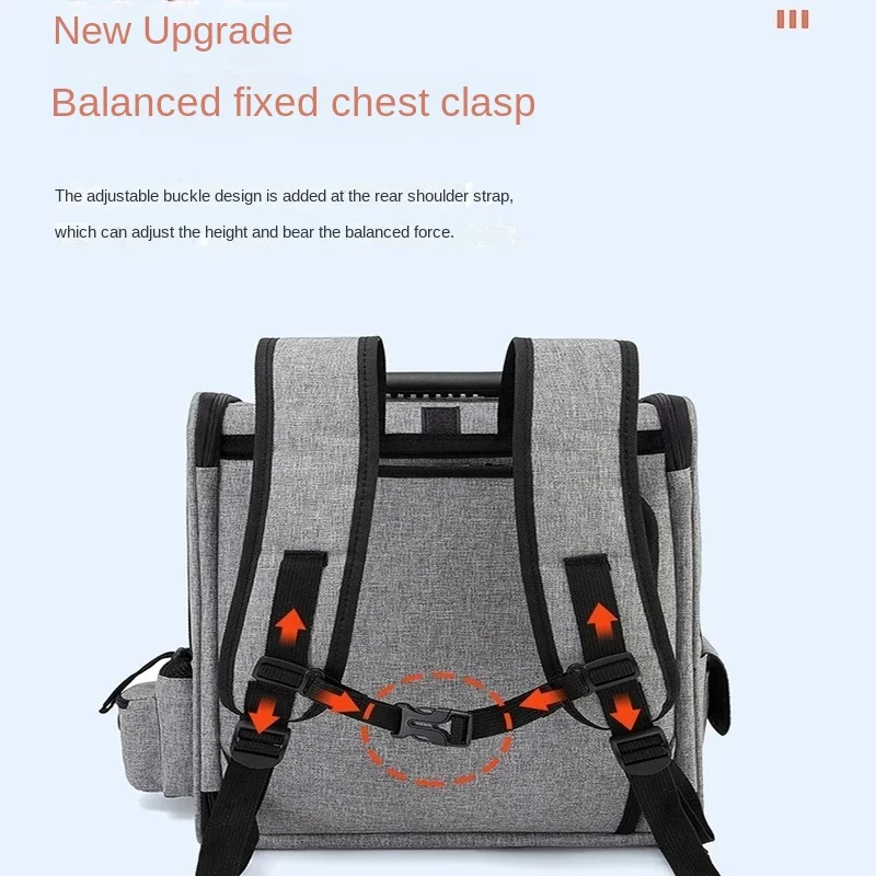 Portable Pet Trolley Suitcase Backpack Expandable Breathable Cat and Dog  Bag Ideal for Summer Travel with Pets