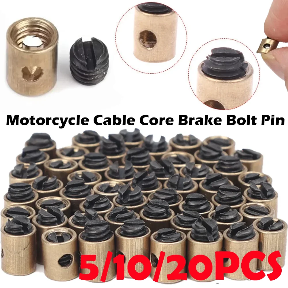 

Motorcycle Throttle Cable Core Brake Bolt Pin High-quality Protable Gold Color Cable Brake Stop Bolt Pin Motorbike Accessories