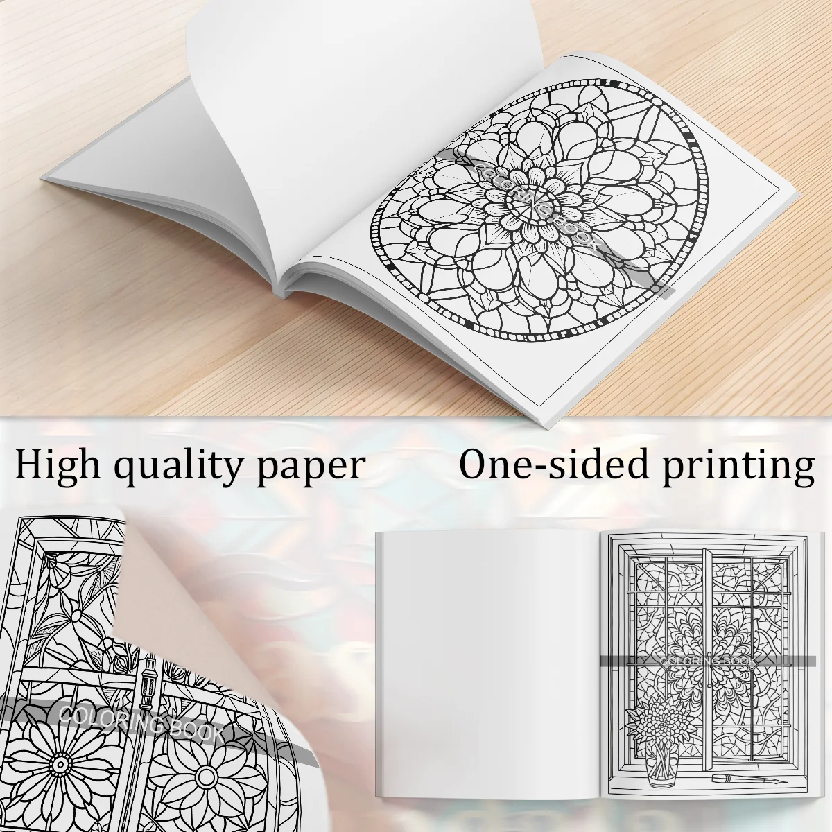 Vintage Mandala Coloring Book for Adults - 24 Pages of Simple Line Art Designs for Relaxation and Creativity