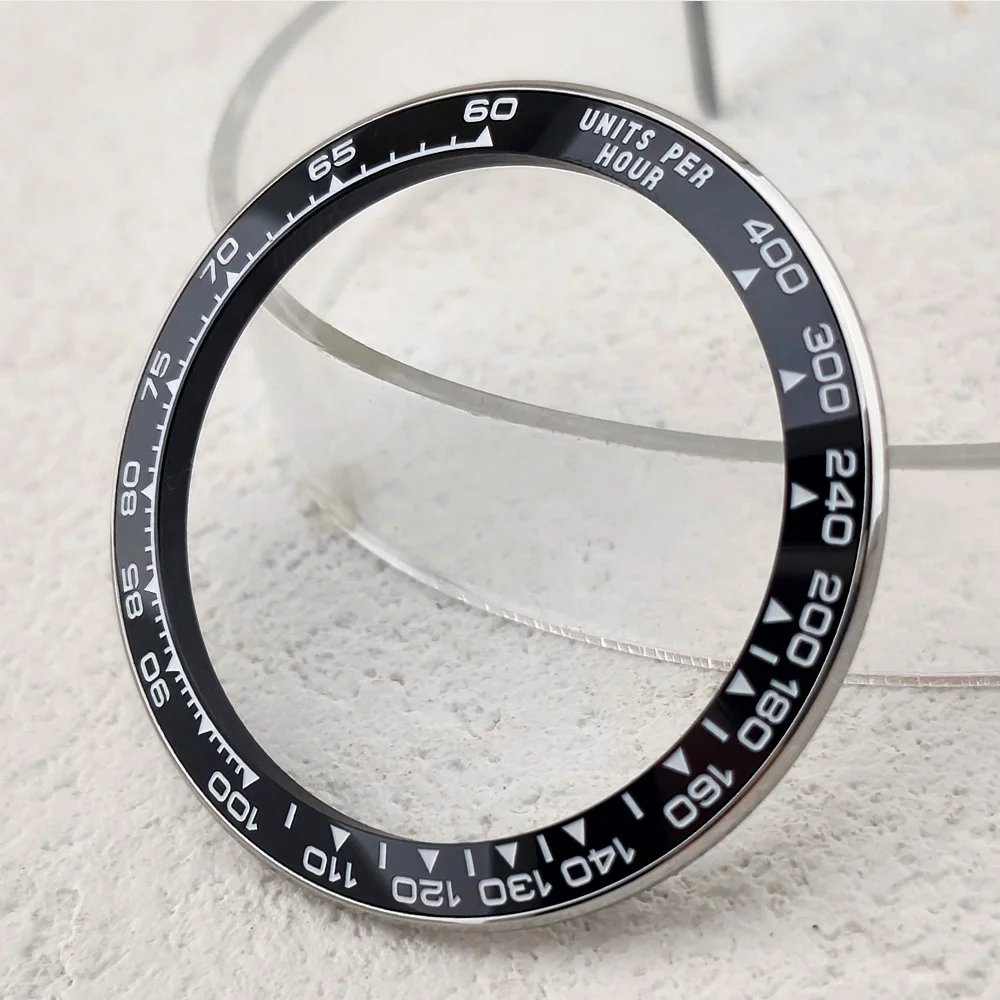 39mm bezel Stainless steel outer ring with ceramic inner ring fit VK63 Movement case bezel replacement ﻿Watch Accessories