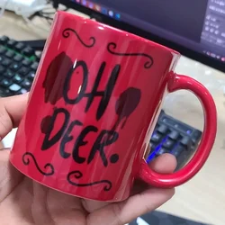 Hazbined Hotels Alastor Mug Vox Mug Ceramic Coffee Water Cup Anime Cartoon Originals Cups Creative Kawaii Fans Birthday Gift