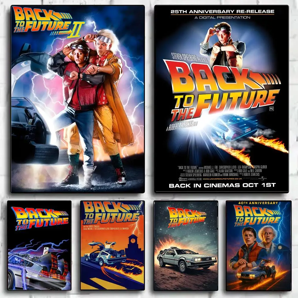 B-Back To The F-Future Filmplakat, Kunst, HD-Kunst, selbstklebende Wanddekoration, wasserfest, für Zuhause, Wohnzimmer, Bar