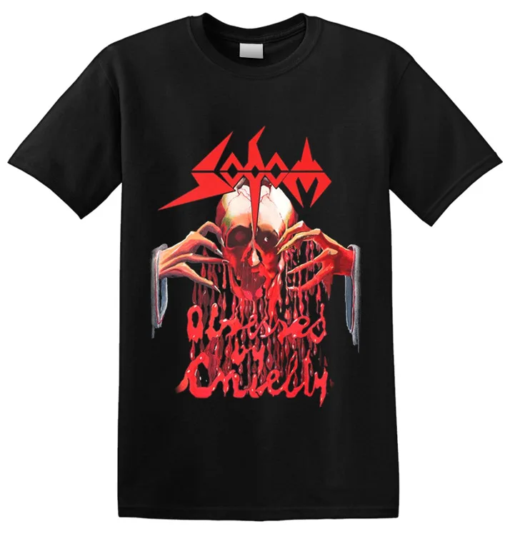 SODOM 'Obsessed By Cruelty' T-Shirt Casual O-Neck Short Sleeve Men's Tees Regular Fit Men Women T Shirt