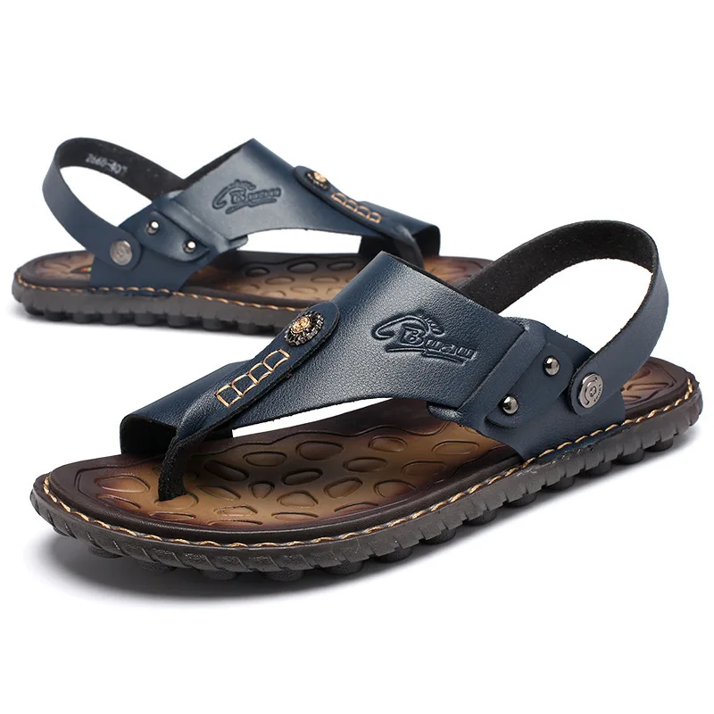 TAFN Cross border new summer men's oversized sandals trendy men's flip flops herringbone beach shoes men's sandals and slippers