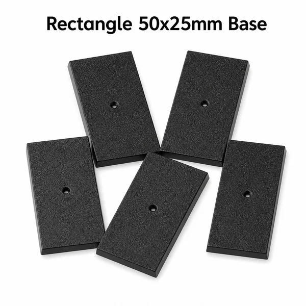 Rectangular 50x25mm Base for Wargames and BoardGame Bases