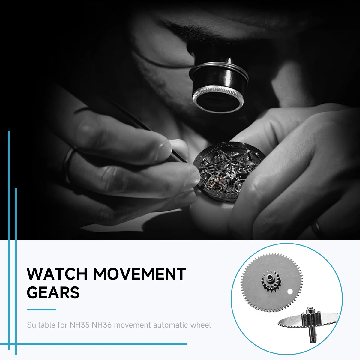 Mod Horloge Reparatie Deel NH35 NH36 Beweging Accessoires Paraplu Wiel Fit voor Seiko Mechanisch Horloge Onderhoud