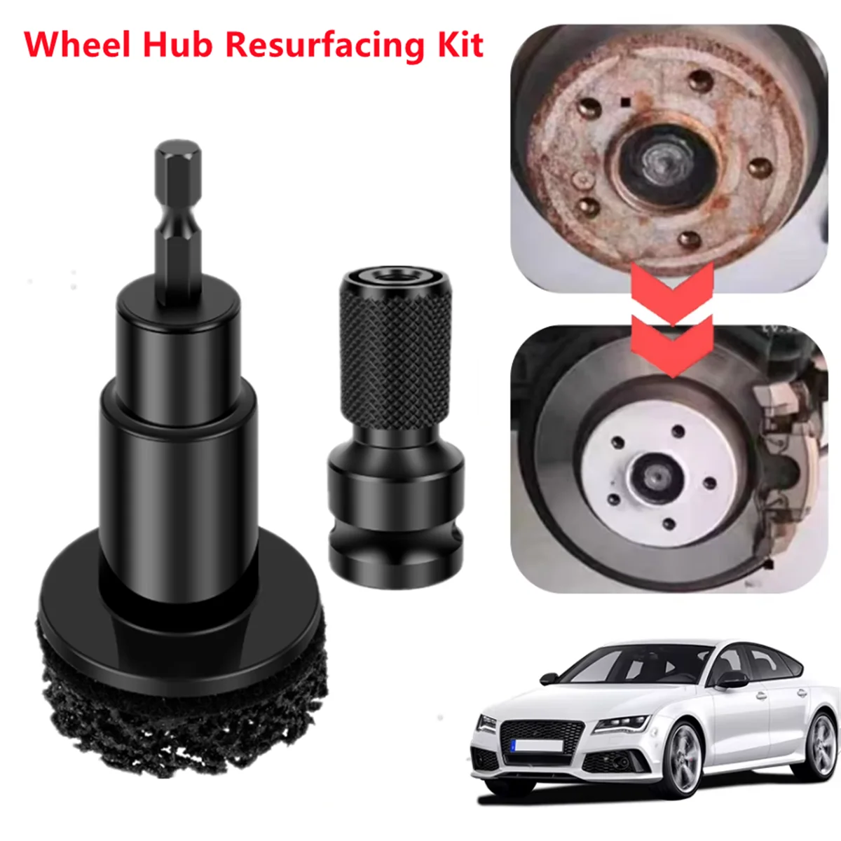 

1/2 шт., щетка для ступицы колеса, шлифовальная машина для ступицы колеса автомобиля, шлифовальный инструмент для удаления ржавчины, набор очистителей для шлифования тормозов, инструмент для полировки ржавчины