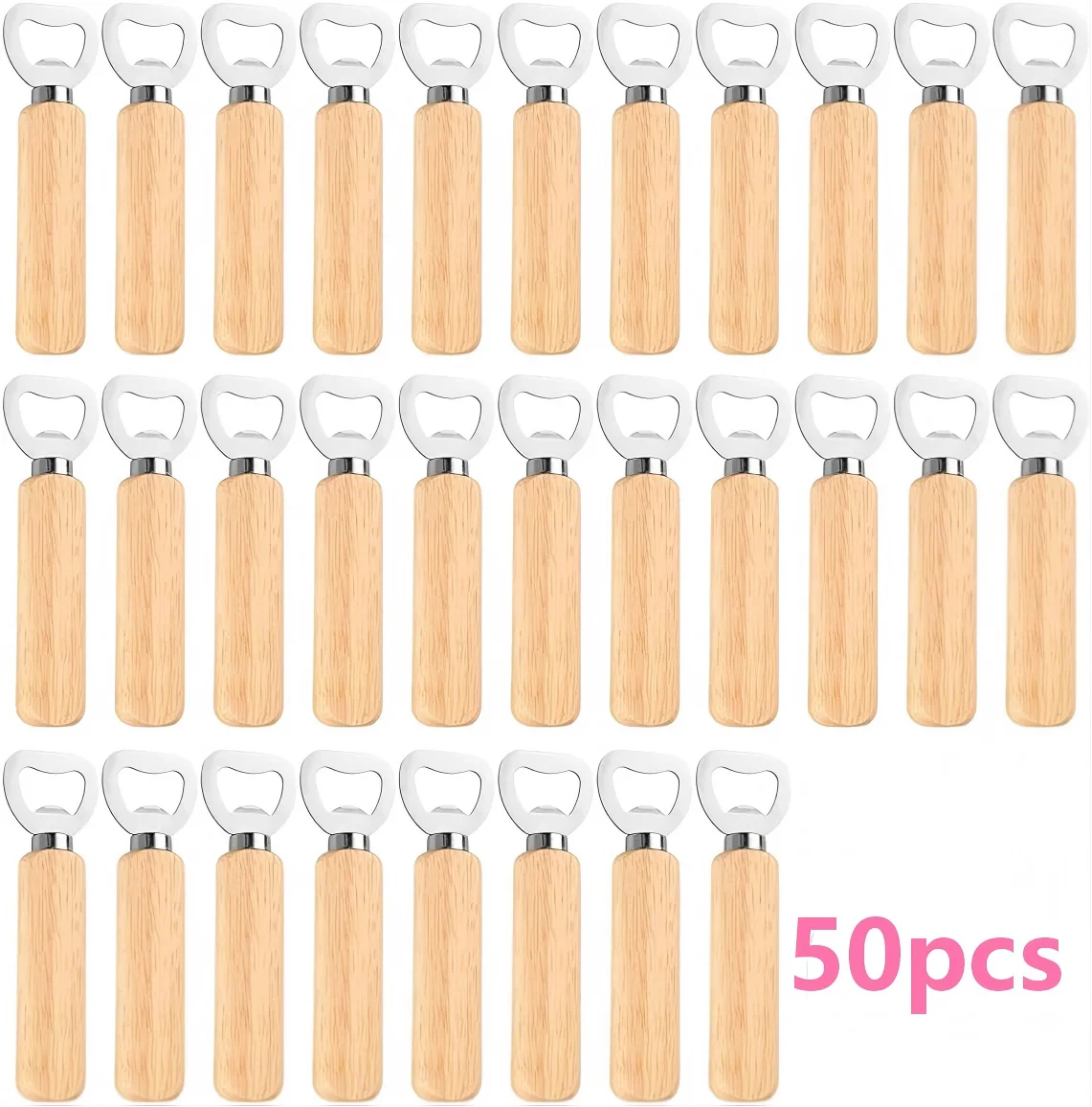 Dofiki-set bestaande uit 25/50/100/200 houten flesopeners - het ideale cadeau voor mannen en bierliefhebbers
