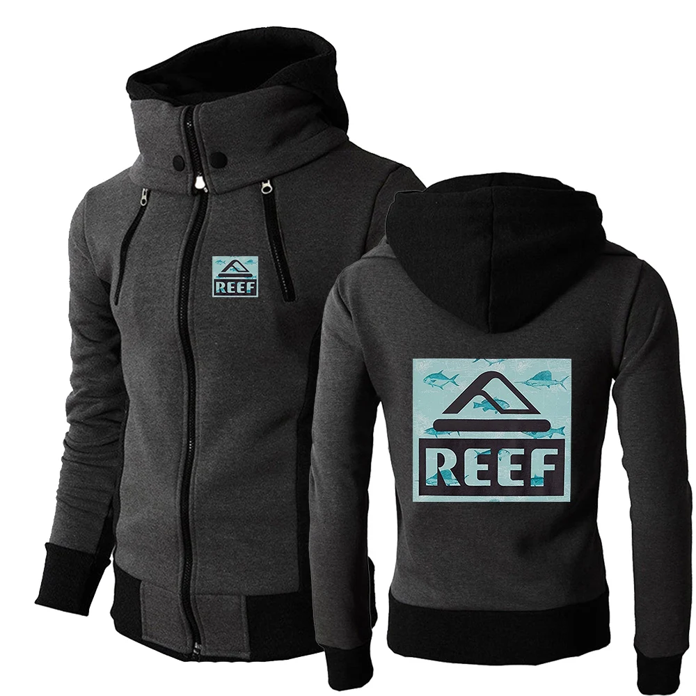 

2024 Reef New Men Spring and Autumn Leisure High-quality Printing Hoodie Zipper Causal Comfortable Sports Coats Tops