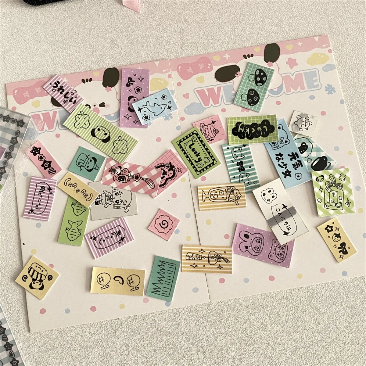 30Pcs Cute Label Stickers Scrapbooking Stationery Sticker Diy Phone Luggage Motorcycle Laptop Suitcase Decal Sticker