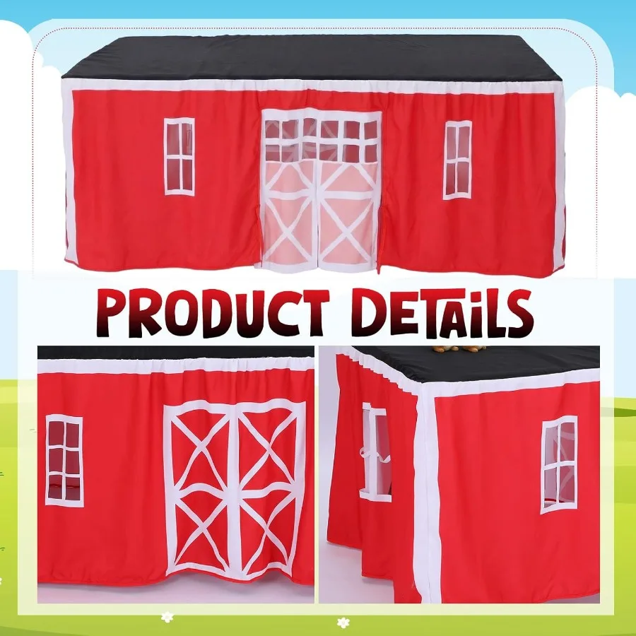 10 pés x 7,5 pés grande playhouse pano de mesa forte tenda capa playhouse interior ao ar livre toalha de mesa para festa de aniversário playgroun