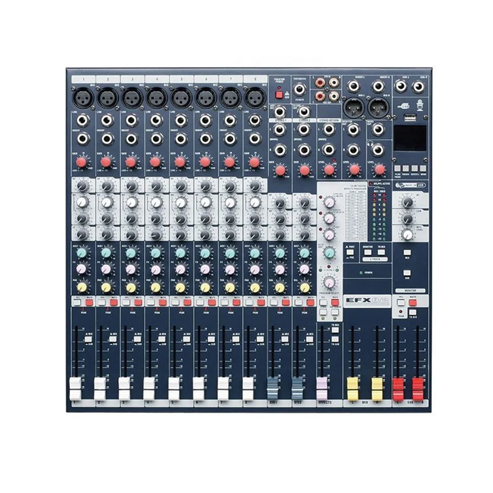 EFX8 المهنية 8 قناة جهاز مزج الصوت Soundcraft EFX8/EFX12/EFX16 Soundcraft EFX8/2 32 بت DSP المعالج خلاط للمرحلة