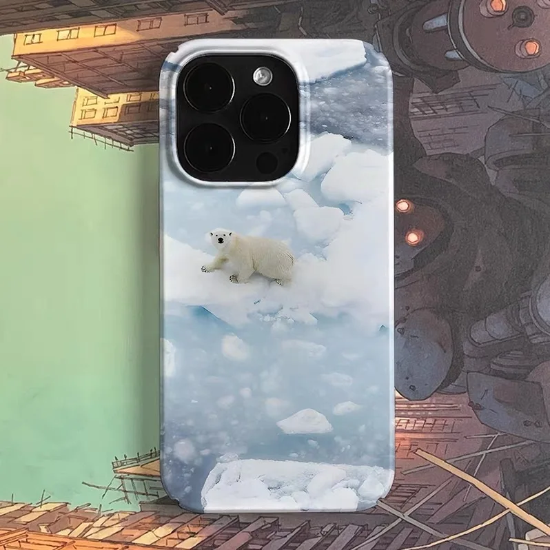 

Blue Snow Silly Little Bear Phone Case for IPHONE 17 Air 16E 15 PROMAX 14 Plus 13 12 MINI 11 PRO 16Plus XR Acrylic Phone Cover