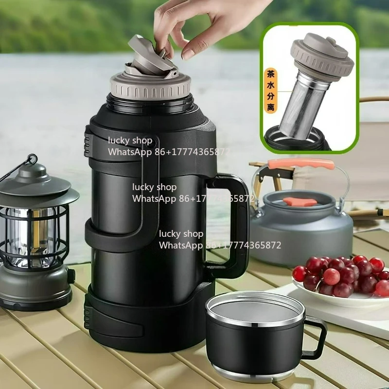 

Large Capacity Thermal Insulation Pot Outdoor Stainless Steel Thermos Cup for Men and Women Portable Home Anti-drop