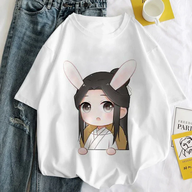 Tian Guan Ci Fu-Camiseta con estampado gráfico para mujer, ropa blanca estética Harajuku, Tops de moda Y2k para mujer 2023