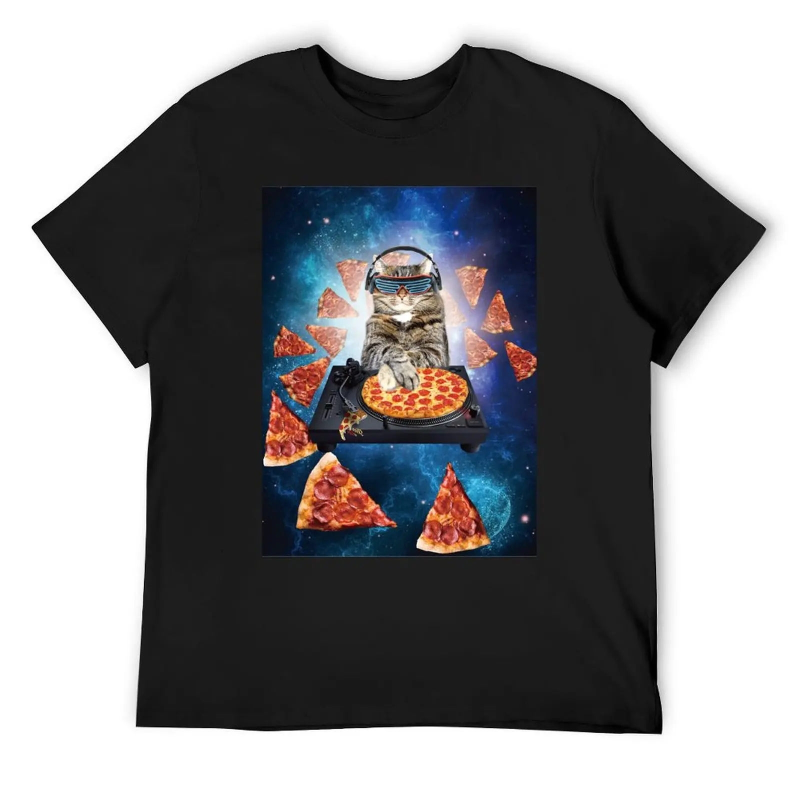 

DJ pizza Cat T-Shirt oversized vintage graphic shirts designer t shirt men