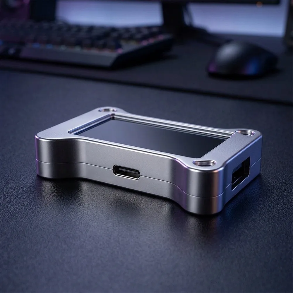 8K Hz Gaming Hub With Display Screen And DIY Animated GIF Transfer Creative HUB Expansion-Dock With Display Screen For Esports