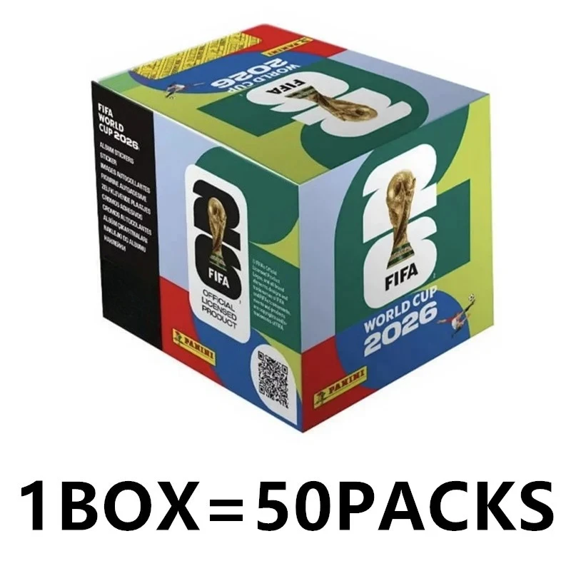 2026 Panini Official FIFA World Cup Sticker Box Messi Mbappé Haaland Yamal Star Collectible Stickers for World Cup Fans Gift