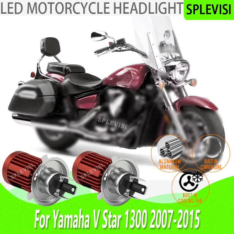 

High-Cri H4 LED Headlight - Better Color Rendering at Night For Yamaha V Star 1300 2007 2008 2009 2010 2011 2012 2013 2014 2015