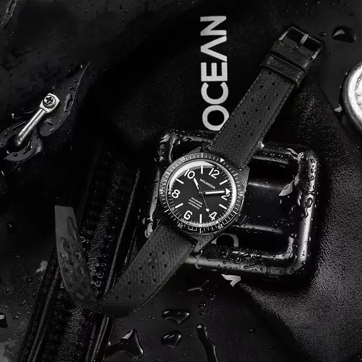 FKM watch Strap 20mm 22mm Tropical Quick Release Rubber Strap Smart Watch Band for Rolex watch MAN Diving Waterproof Bracelet