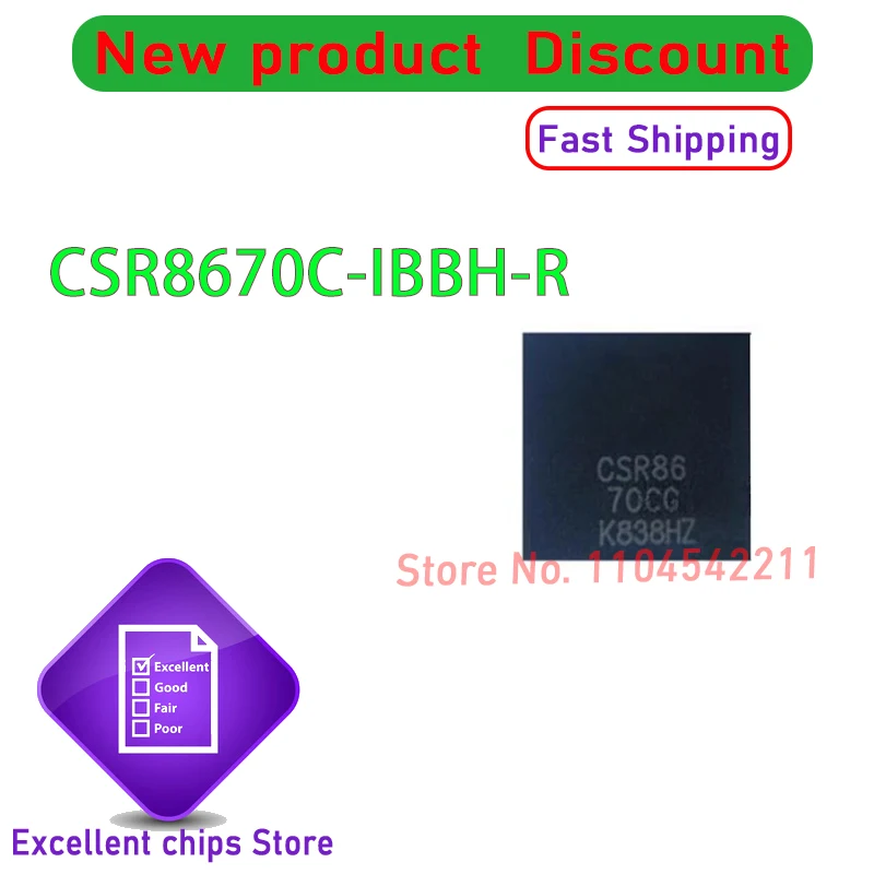 1 ~ 10 قطعة/الوحدة جديد الأصلي CSR8670 CSR8670CG CSR8670C-IBBH-R CSR86 70CG BGA112