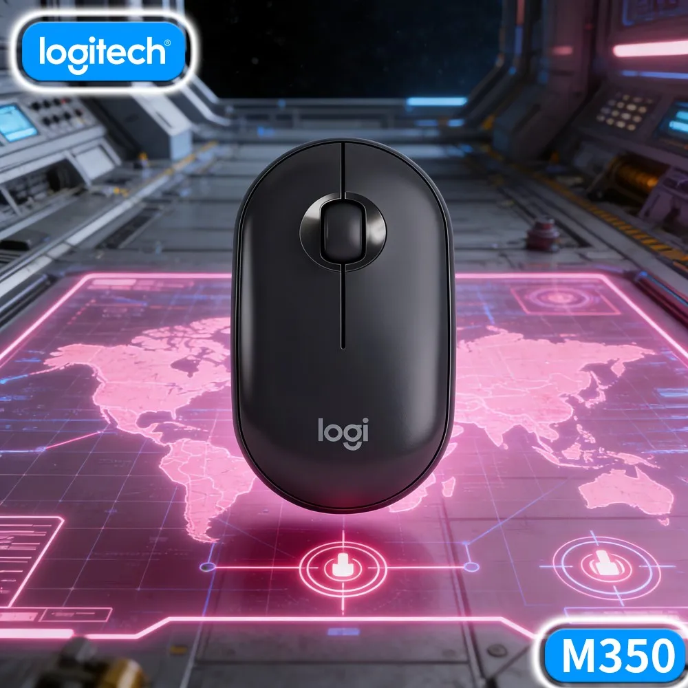 Logitech M350 PEBBLE Portable Simple Operation Wireless Mouse 2.4G Bluetooth For Notebook PC Tablet Home Daily Office Work