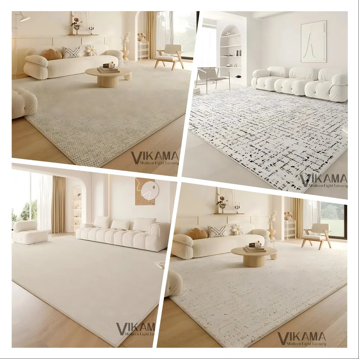 VIKAMA Upgraded Material Modern Simple Living Room Bedroom Kitchen Bathroom Thickened Washable Carpet Foot Mat Rug Home Decor